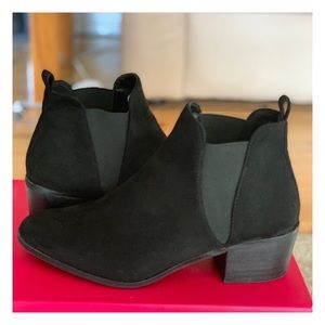 Black Suede Bootie 7.5